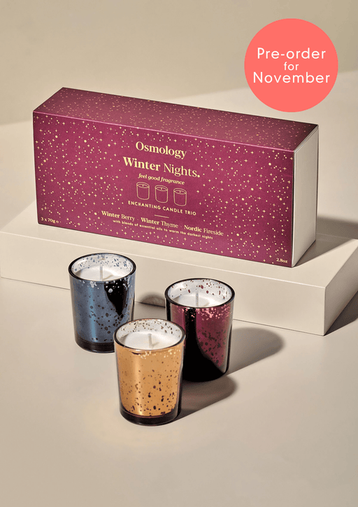 Winter Nights Gift Set of Three Travel Scented Candle Aery Wholesale 
