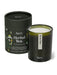 Green Herbal Tea candle by Aery displayed next to product packaging on white bacground 
