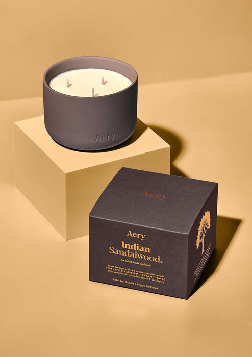 Indian Sandalwood Triple Wick Candle 450g Aery Wholesale
