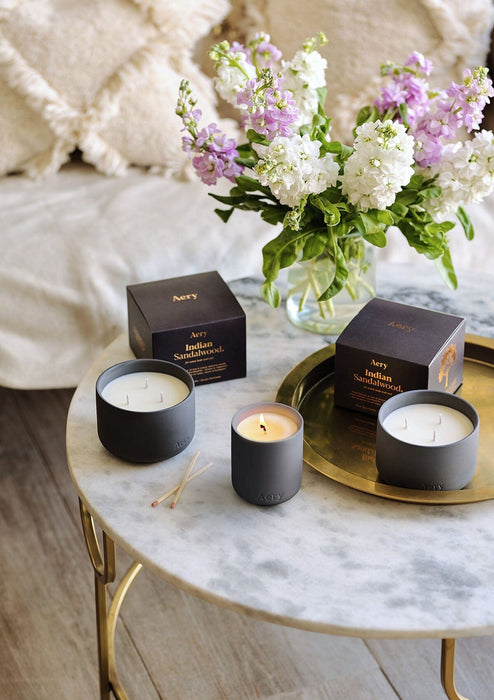 Indian Sandalwood Scented Candle Fernweh Collection Aery Wholesale 