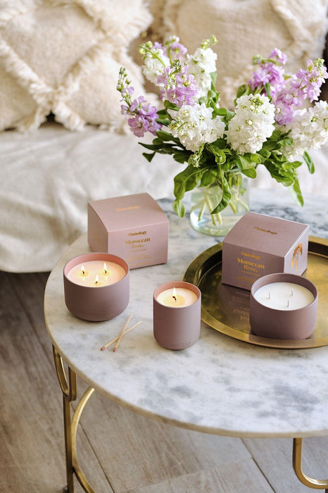 Moroccan Rose Triple Wick Candle Fernweh Collection Aery Living 