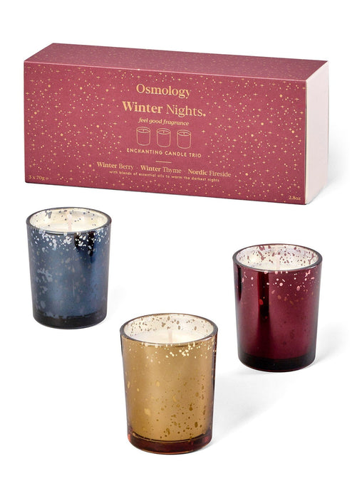 Winter Nights Gift Set of Three Travel Scented Candle Aery Wholesale 