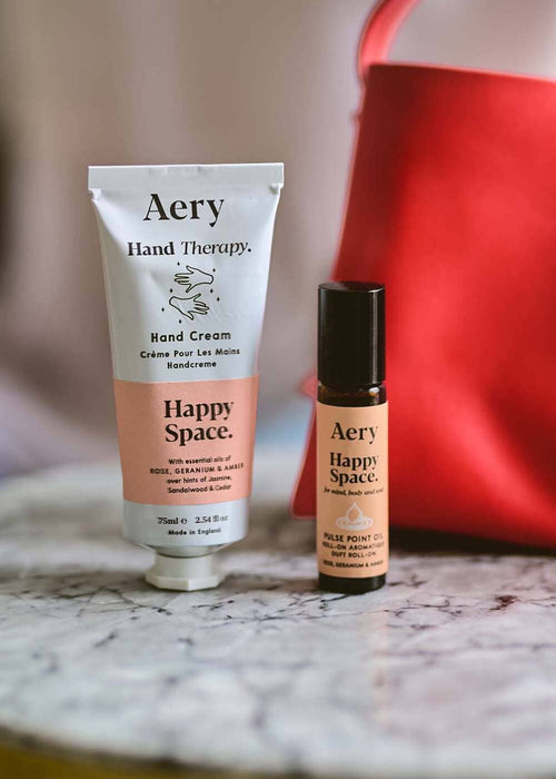 Happy Space Pulse Point Roll On - Rose Geranium and Amber Aroma Therapy Aery Wholesale 
