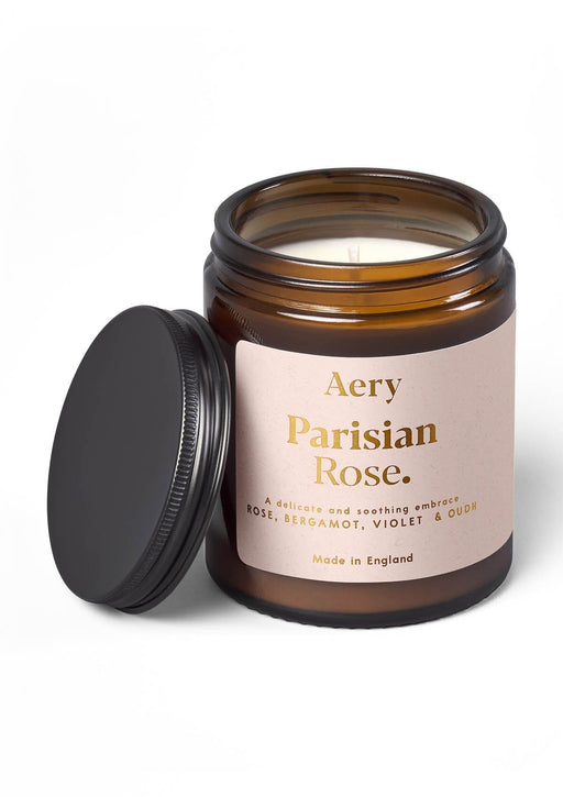 aery living parisian rose scented jar candle